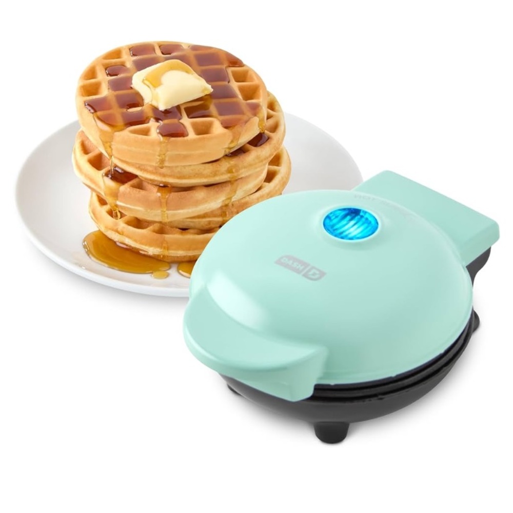 DASH Mini Waffle Maker - 4” Waffle Mold, Nonstick Waffle Iron with Quick Heat-Up